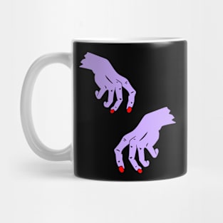 Zombie hands purple Mug